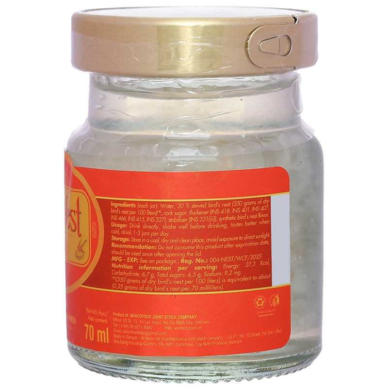 Yến Sào Win'snest Đường Phèn hộp 6 hũ x 70ml - 12